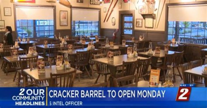 Cracker Barrel Set to Open on Monday | News
